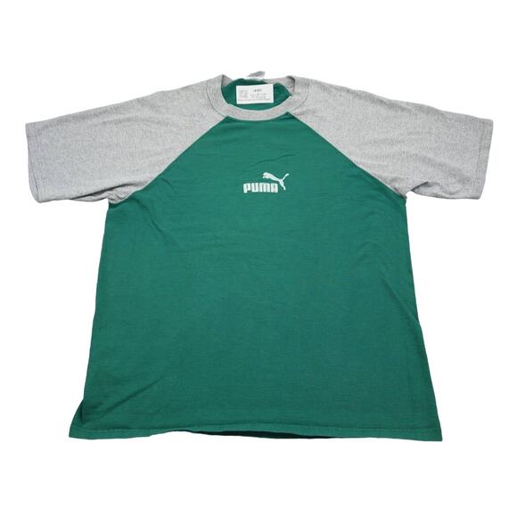 Puma Fruit of the Loom Shirt Mens L Green Short Sleeve Round Neck Casual Tee - Picture 1 of 15